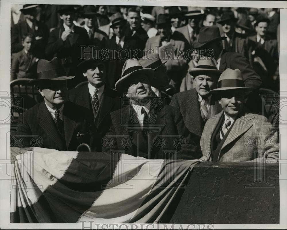 1938 Press Photo New York Officials Attend Third World Series Game NYC - Historic Images