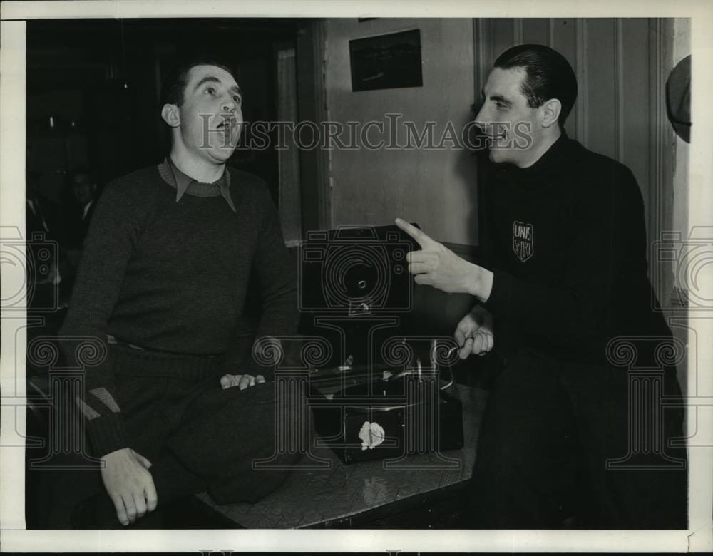 1936 Press Photo New York Emile Diot and Other Bike Riders Arrived in NYC - Historic Images