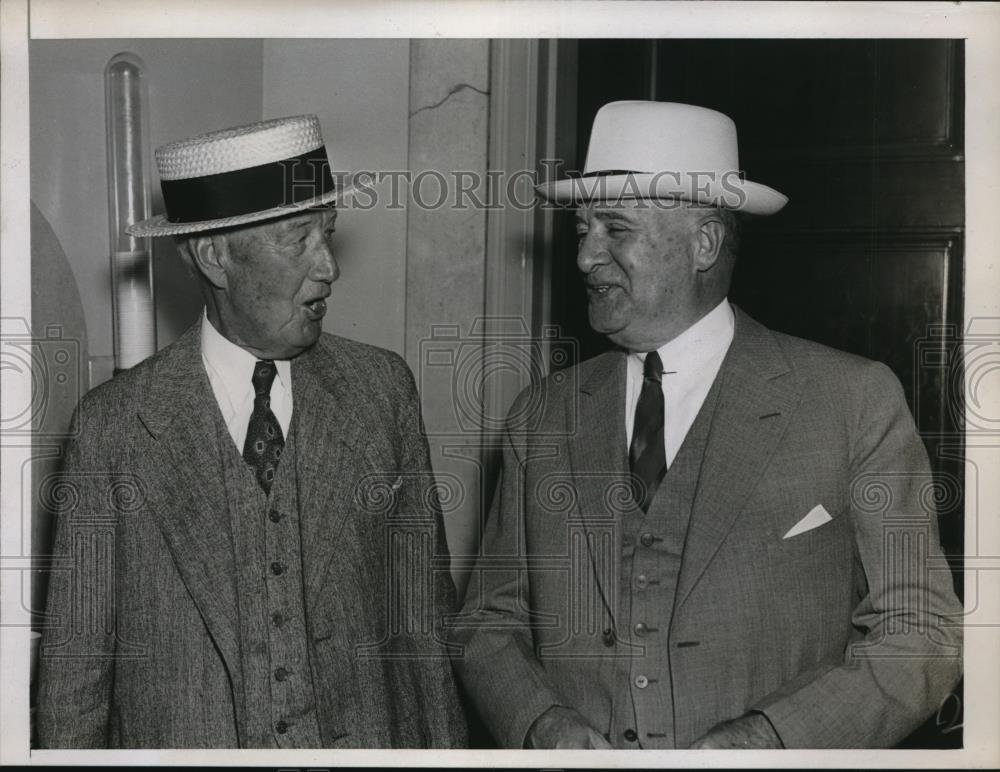 1937 Press Photo New York William F. Kenneally, Charles Culkin Tammany Hall NYC - Historic Images