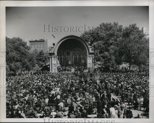 1941 Press Photo New York I am an American ceremony in Central Park NYC - Historic Images
