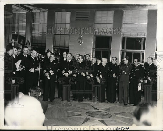 1941 Press Photo New York South American Naval chiefs in NYC - neny11896 - Historic Images