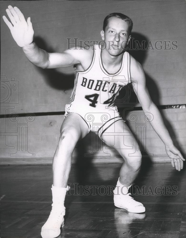 1963 Press Photo Dave Knostman, guard for the Montana State College Bobcats - Historic Images