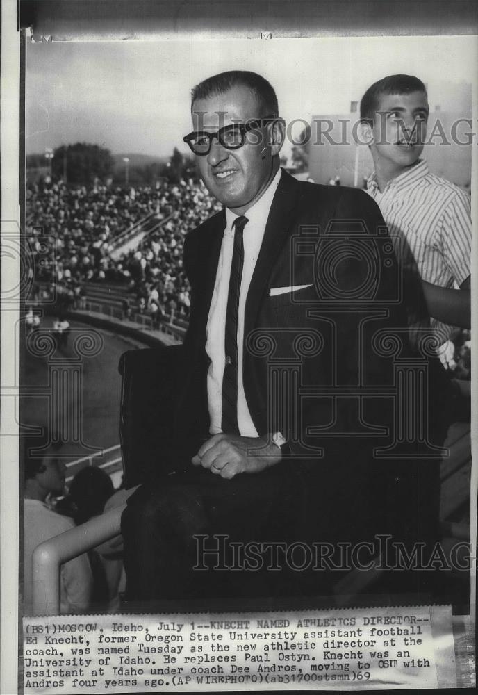 1969 Press Photo Ed Knecht, new athletic director at the University of Idaho - Historic Images