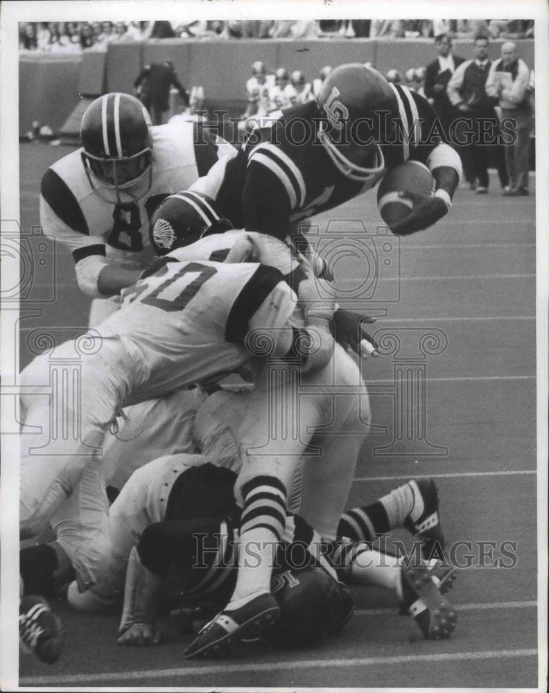 1970 Press Photo LC &amp; NC high school football players in action - sps03682 - Historic Images