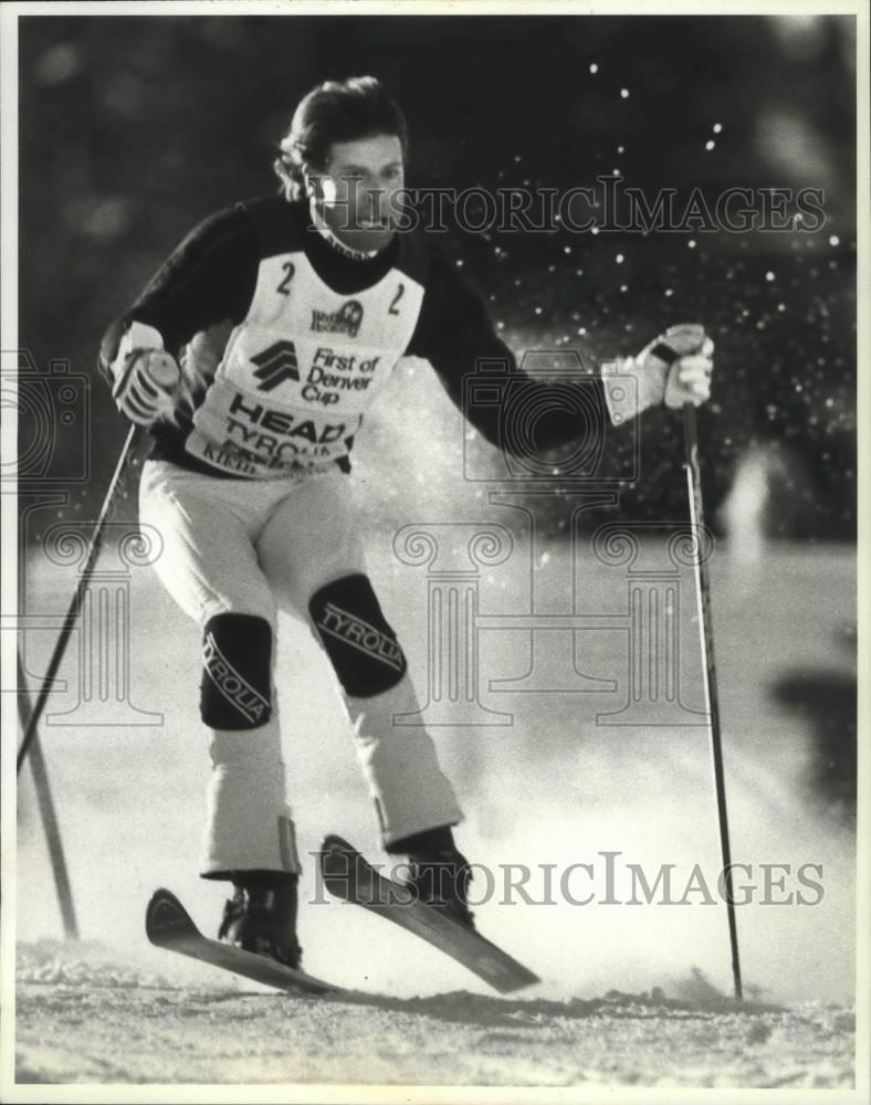 1981 Press Photo Skier Hans Hinterseer in action - sps03770 - Historic Images