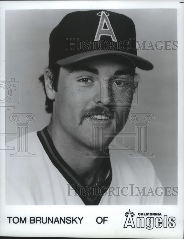 1984 Press Photo California Angels baseball player Tom Brunansky - sps03846 - Historic Images