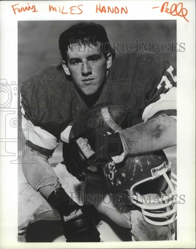 1988 Press Photo Ferris football player, Miles Hanon - sps03930 - Historic Images