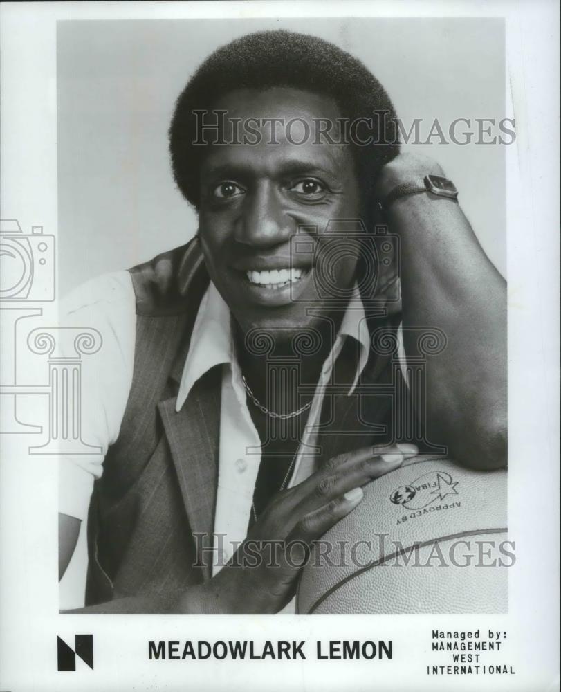 1979 Press Photo Harlem Globetrotters basketball player, Meadowlark Lemon - Historic Images