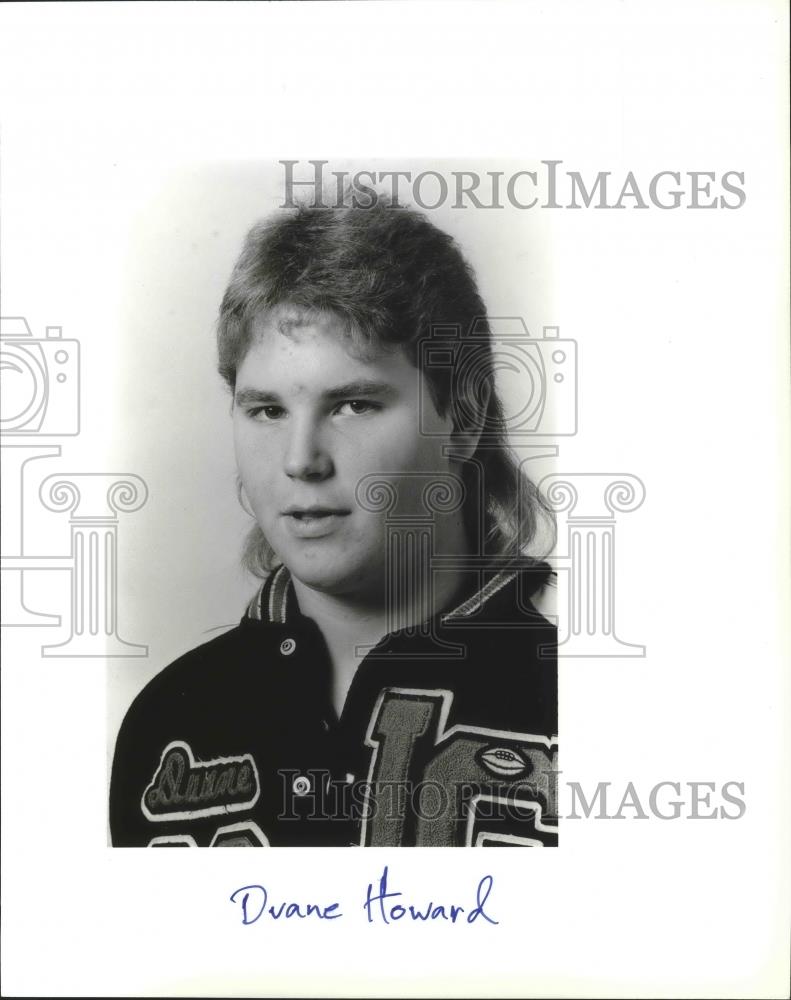 1989 Press Photo All-GSL football player, Duane Howard - sps03986 - Historic Images