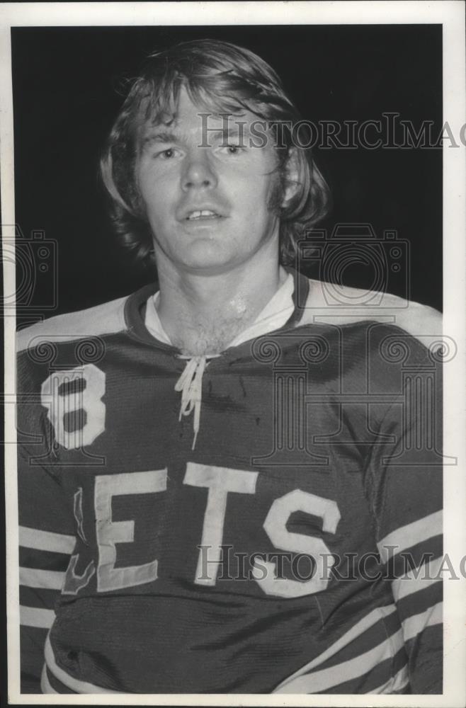 1979 Press Photo Ron Hopkinson-Jets&#39; Hockey Player Sweating in Uniform - Historic Images