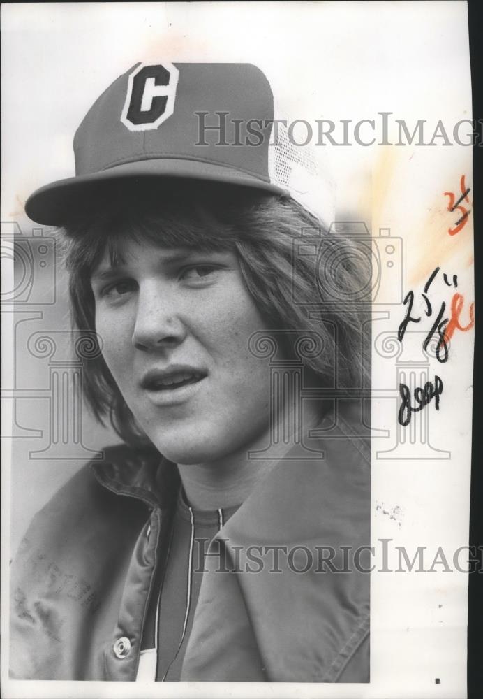 1976 Press Photo Clarkston baseball player, Tim Hallgren - sps04089 - Historic Images