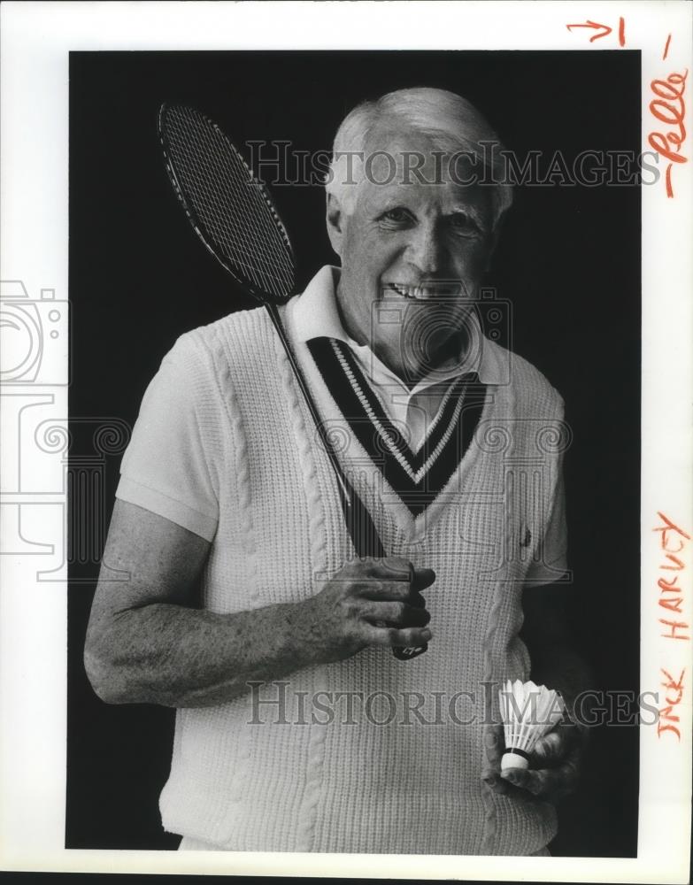 1993 Press Photo Spokane Senior Olympics badminton medalist, Jack Harvey - Historic Images