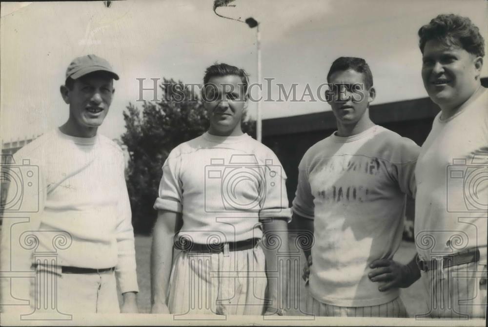 1946 Press Photo Bill Frazier-Gonzaga Football Coach as a Youth With Others - Historic Images