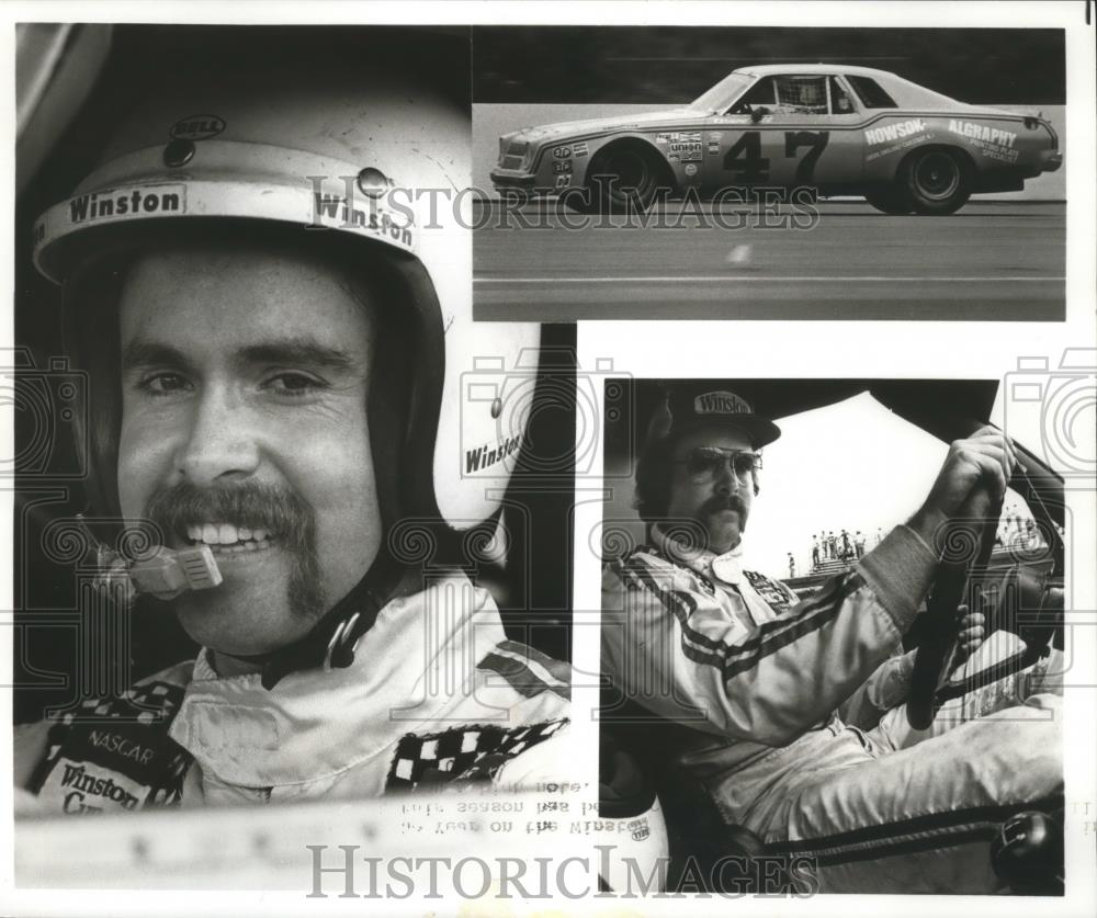 1976 Press Photo Bruce Hill-Last Year&#39;s Auto Racing Rookie of the Year in Car - Historic Images
