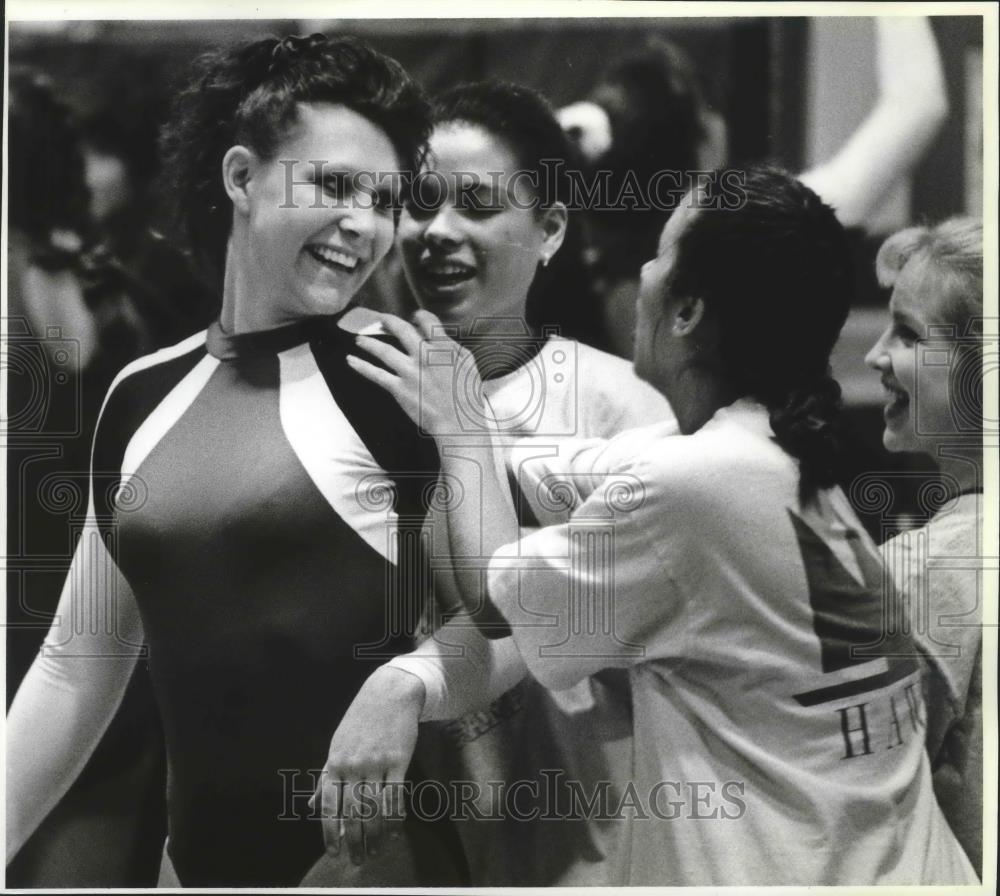 1993 Press Photo Cary Hirschberger-Gymnast Finished Third in League Opener - Historic Images