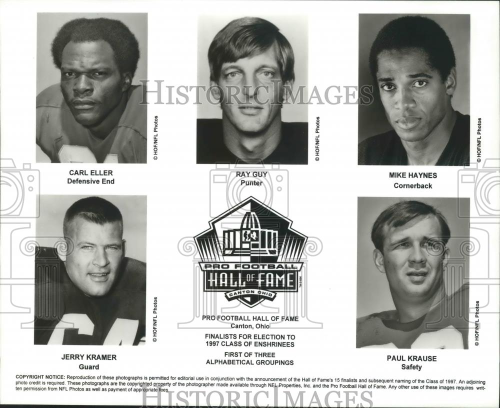 1997 Press Photo Five Pro Football Hall of Fame Finalists for Election - Historic Images