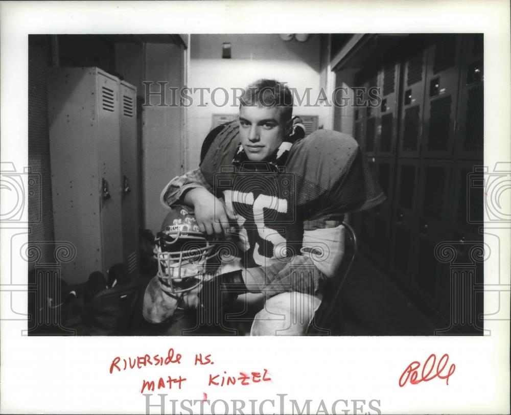 1993 Press Photo Matt Kinzel-Riverside Football Player Improved After Coaching - Historic Images