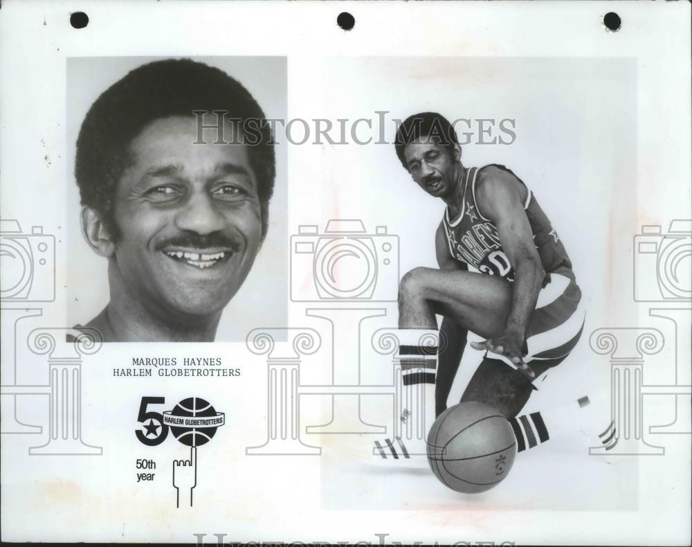 1975 Press Photo Marques Haynes, Harlem Globetrotters basketball player - Historic Images