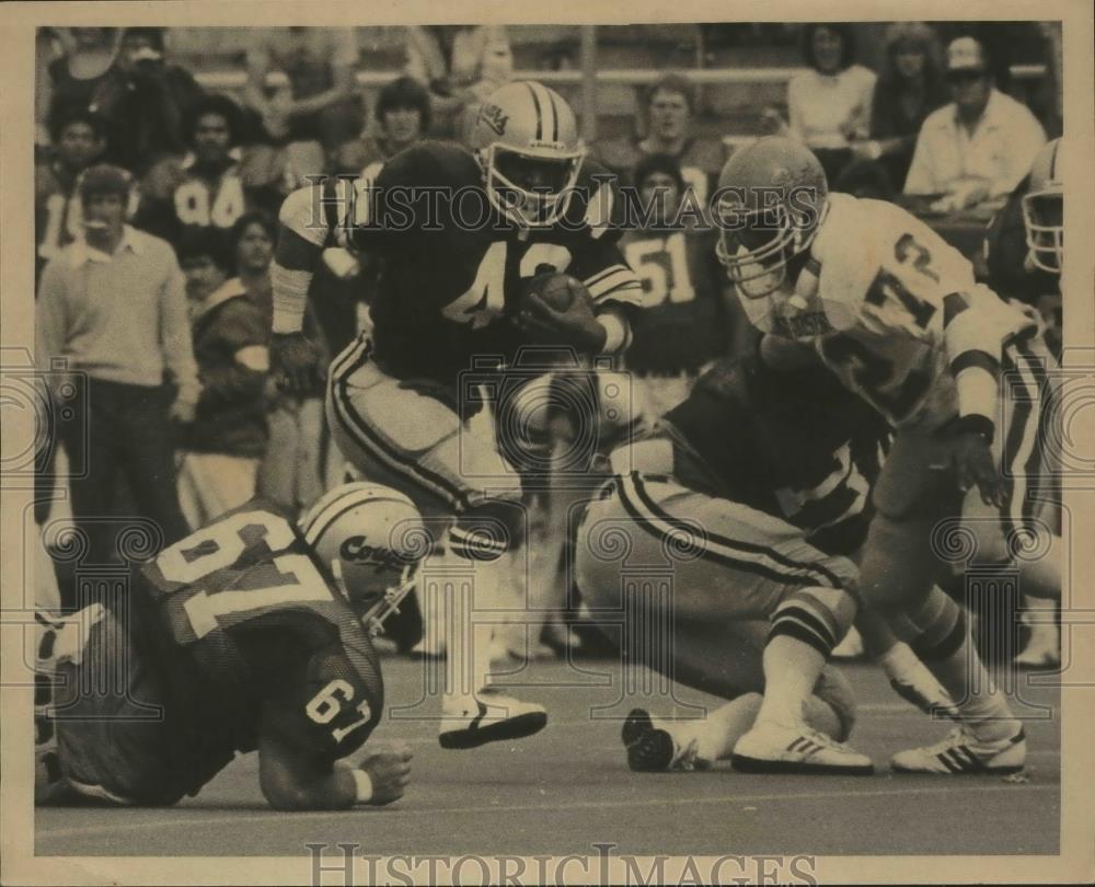 1981 Press Photo Washington State football player, Tim Harris - sps04548 - Historic Images