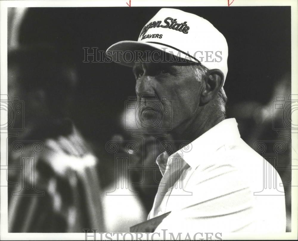 1990 Press Photo Oregon State football coach, Dave Kragthorpe - sps04600 - Historic Images