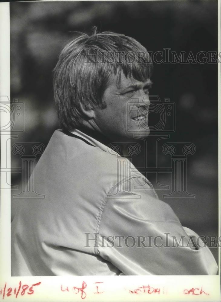 1985 Press Photo Dennis Erickson-University of Idaho Head Football Coach - Historic Images