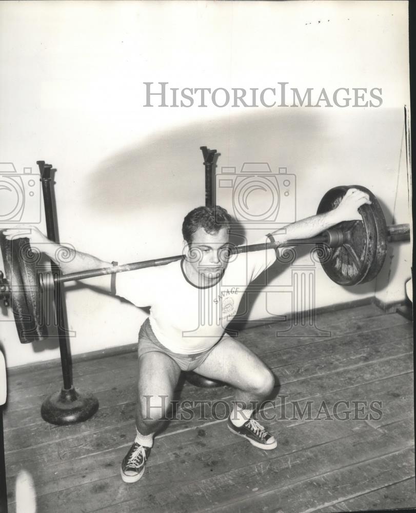 1968 Press Photo Merv Killoran-Eastern Washington State College Weightlifter - Historic Images