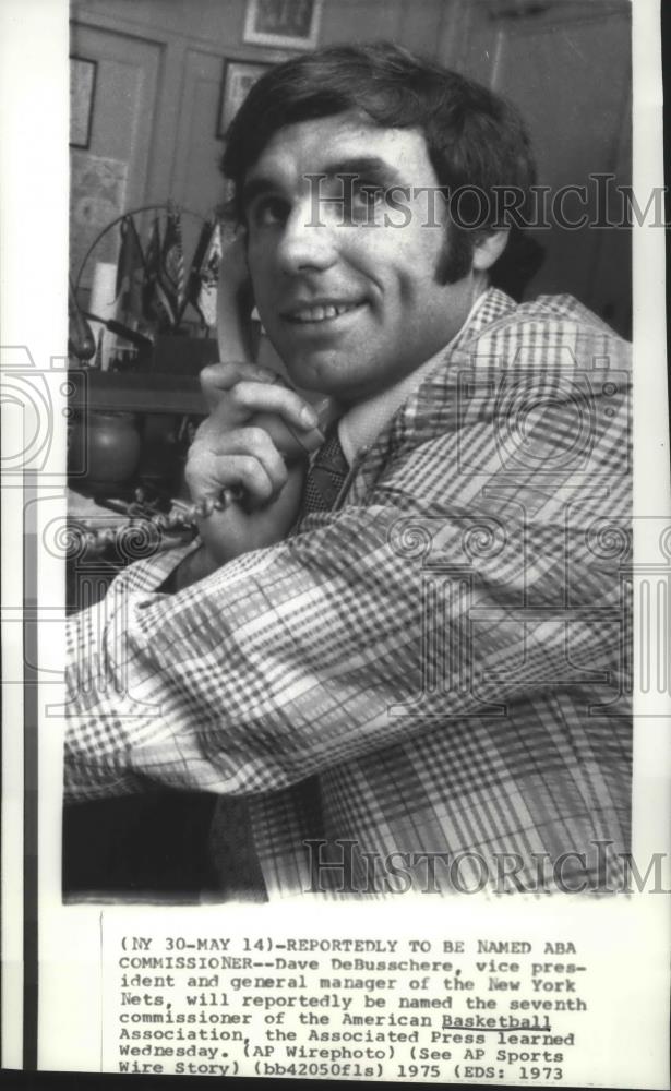 1973 Press Photo Dave DeBusschere, New York Nets basketball executive - sps04953 - Historic Images