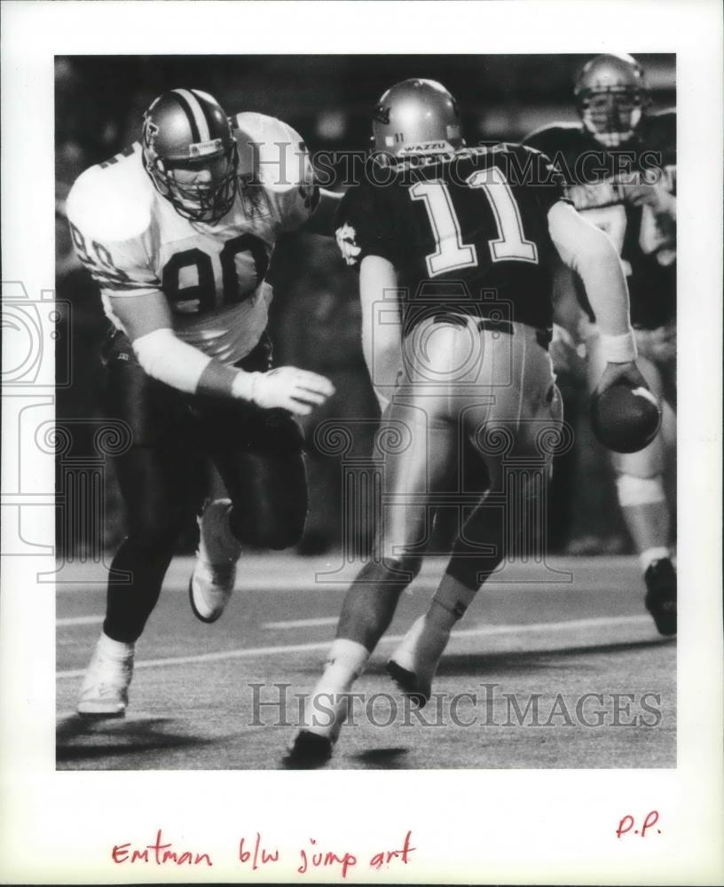 1990 Press Photo University of Washington football player, Steve Emtman - Historic Images