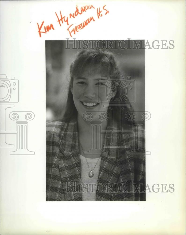 1991 Press Photo Freeman&#39;s Kim Hyndman, basketball player - sps05084 - Historic Images