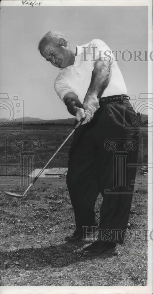 1959 Press Photo Spokane golfer, Curly Hueston - sps05158 - Historic Images