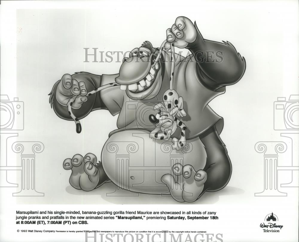 1993 Press Photo A scene from Disney&#39;s animated series, Marsupilami. - spp07931 - Historic Images
