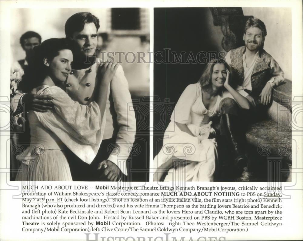 1995 Press Photo Kenneth Branagh and Kate Beckinsale in Much Ado About Nothing. - Historic Images