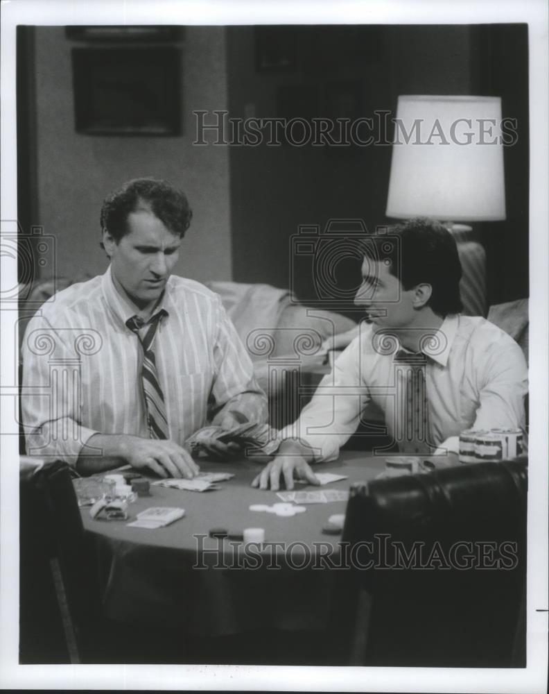 1989 Press Photo David Garrison and Ed O&#39;Neill star in Married, With Children. - Historic Images