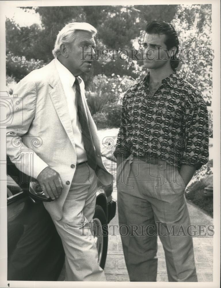 1989 Press Photo Andy Griffith and Brian Bloom star on Matlock, on NBC. - Historic Images