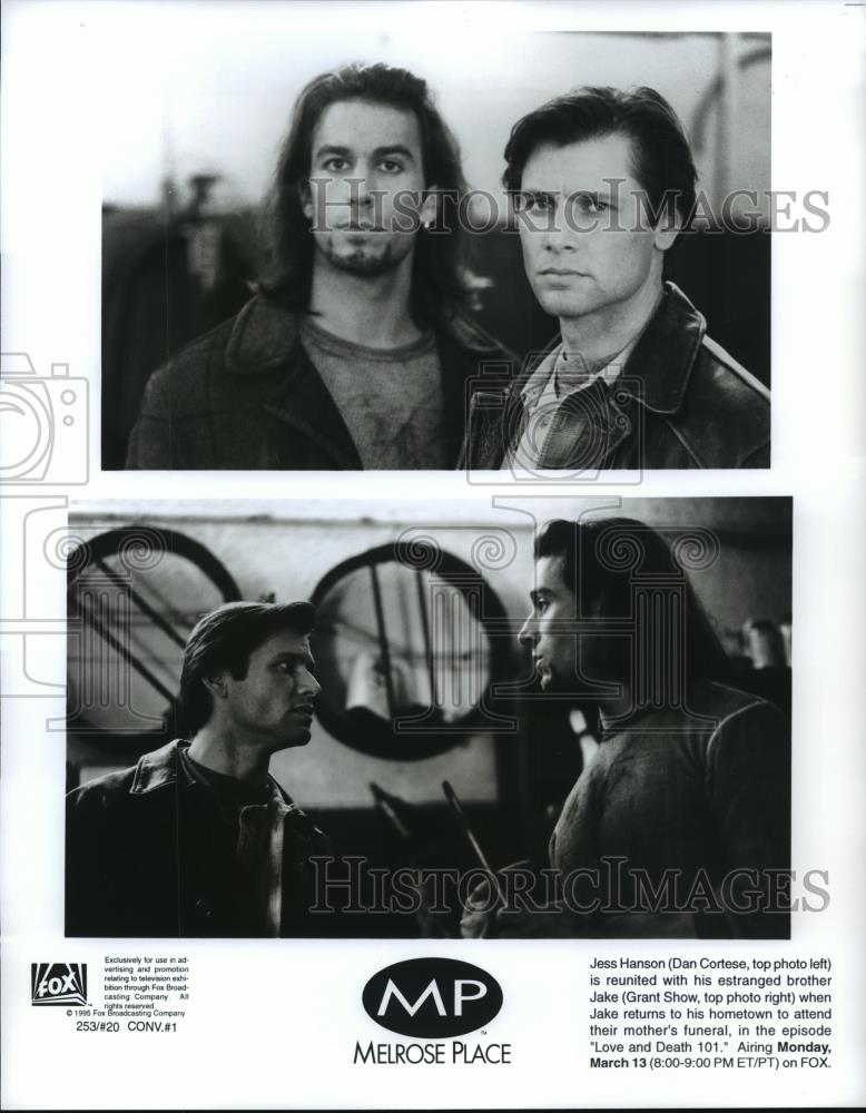 1995 Press Photo Dan Cortese and Grant show star on Melrose Place, on Fox. - Historic Images