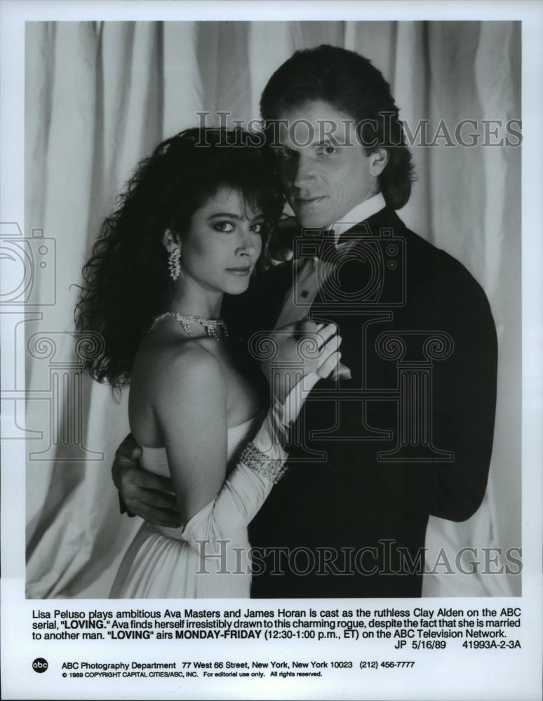 1989 Press Photo Lisa Peluso and James Horan star on Loving, on ABC. - spp08832 - Historic Images