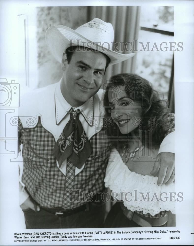 1989 Press Photo Dan Aykroyd and Patti LuPone in Driving Miss Daisy. - spp08898 - Historic Images
