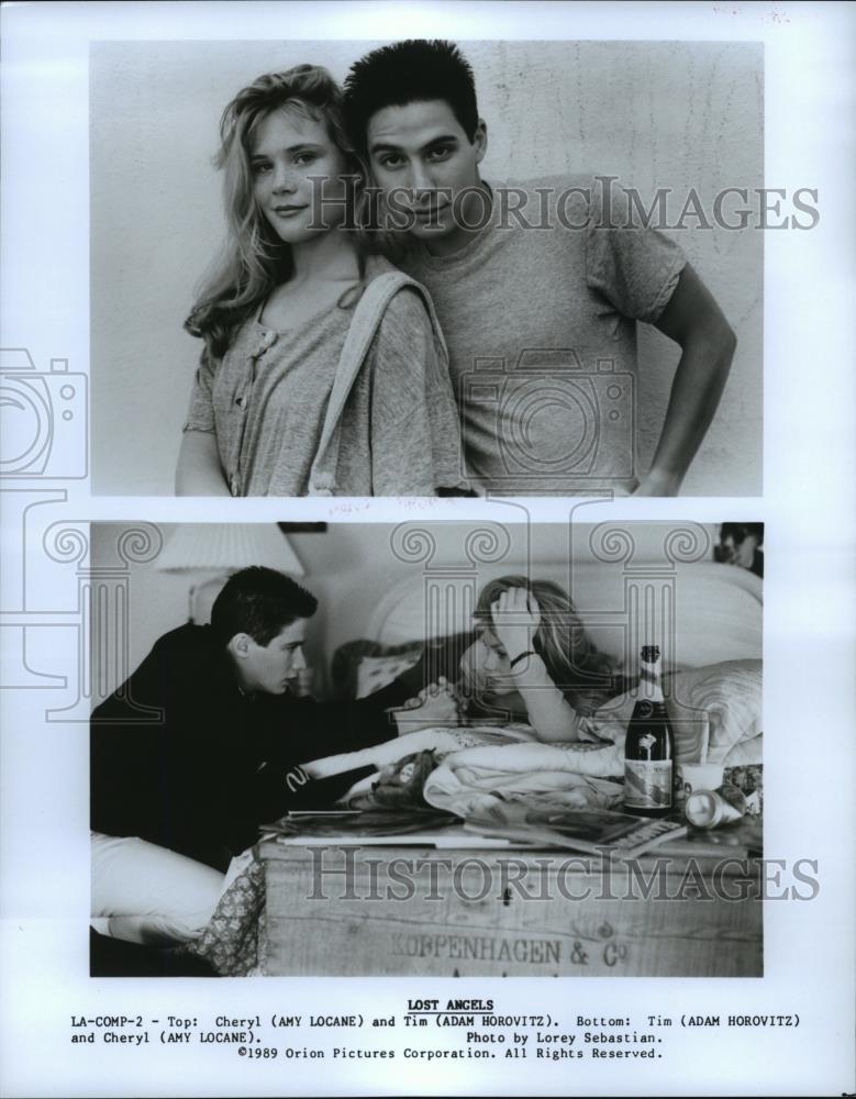 1989 Press Photo Amy Locane and Adam Horovitz star in Lost Angels. - spp09338 - Historic Images