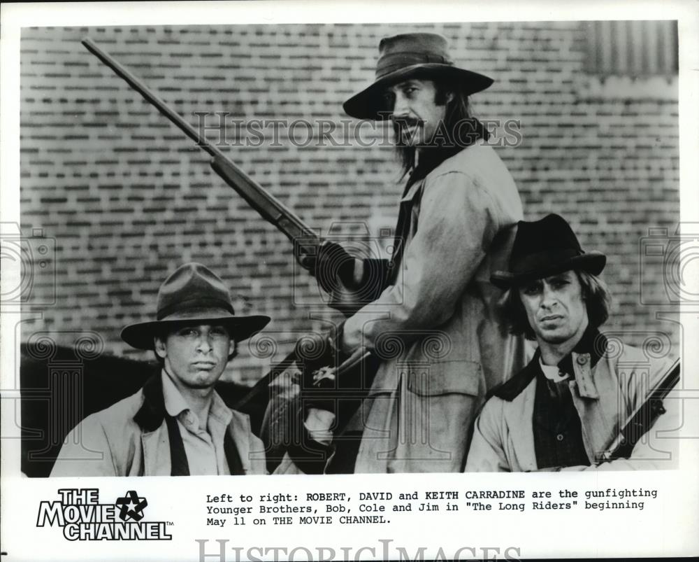 1981 Press Photo Robert, David & Keith Carradine in The Long Riders. - spp09457 - Historic Images