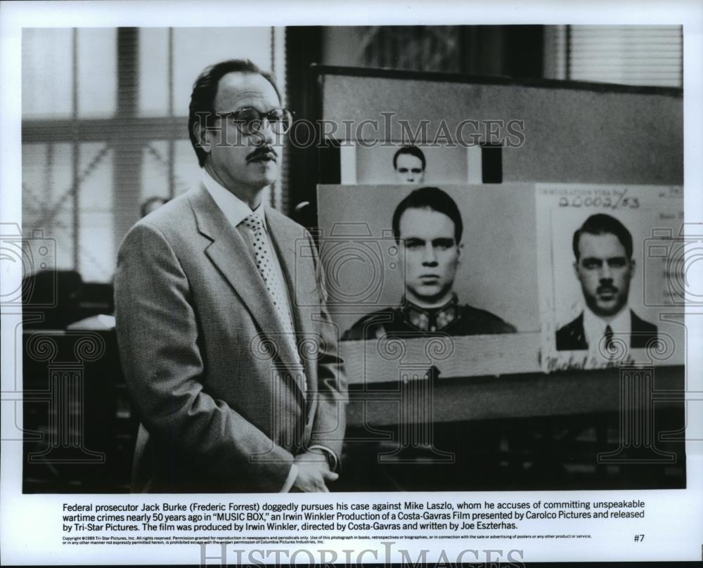 1989 Press Photo Frederic Forrest in a scene from Music Box. - spp09592 - Historic Images