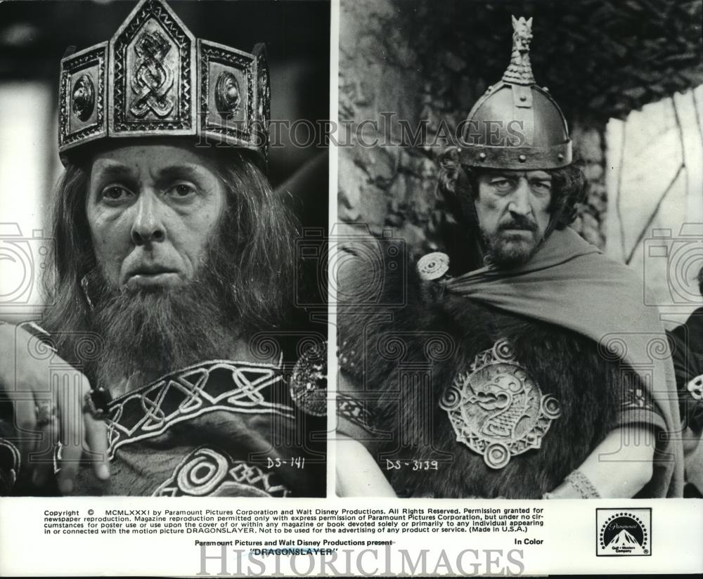 1981 Press Photo Peter Eyre and John Hallam in Dragonslayer. - spp09708 - Historic Images