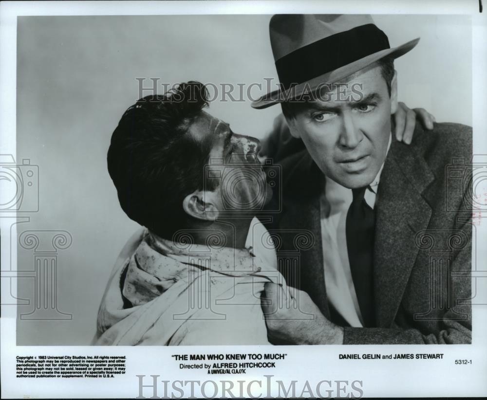 1983 Press Photo Daniel Gelin & James Stewart in The Man Who Knew Too Much, 1956 - Historic Images
