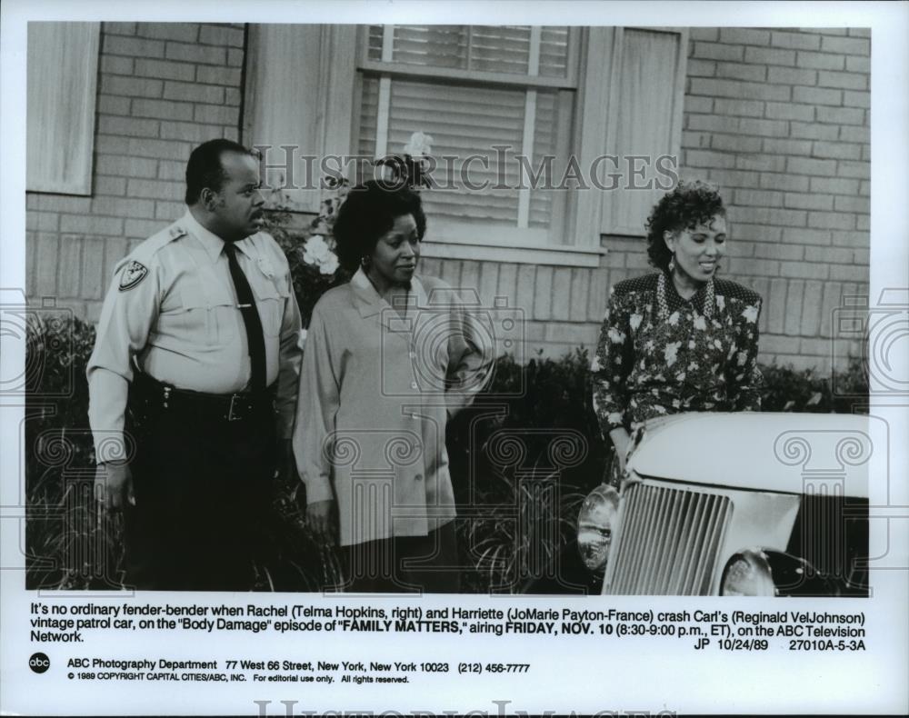 1989 Press Photo Telma Hopkins and JoMarie Payton-France on Family Matters. - Historic Images