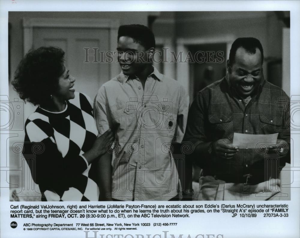 1989 Press Photo Darius McCrary and JoMarie Payton-France in Family Matters. - Historic Images