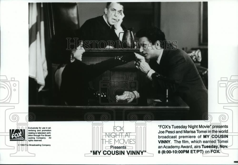 1994 Press Photo Joe Pesci and Marisa Tomei star in My Cousin Vinny. - spp10025 - Historic Images