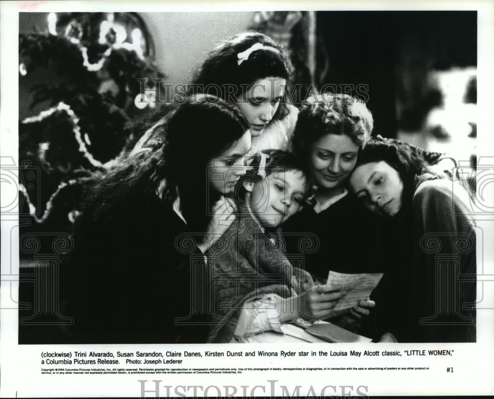 1994 Press Photo Trini Alvarado, Susan Sarandon & Claire Danes in Little Women. - Historic Images