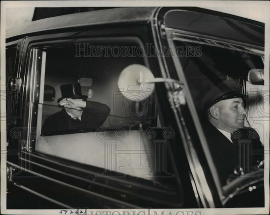 1941 Press Photo New York JP Morgan attend granddaughters wedding NYC - Historic Images