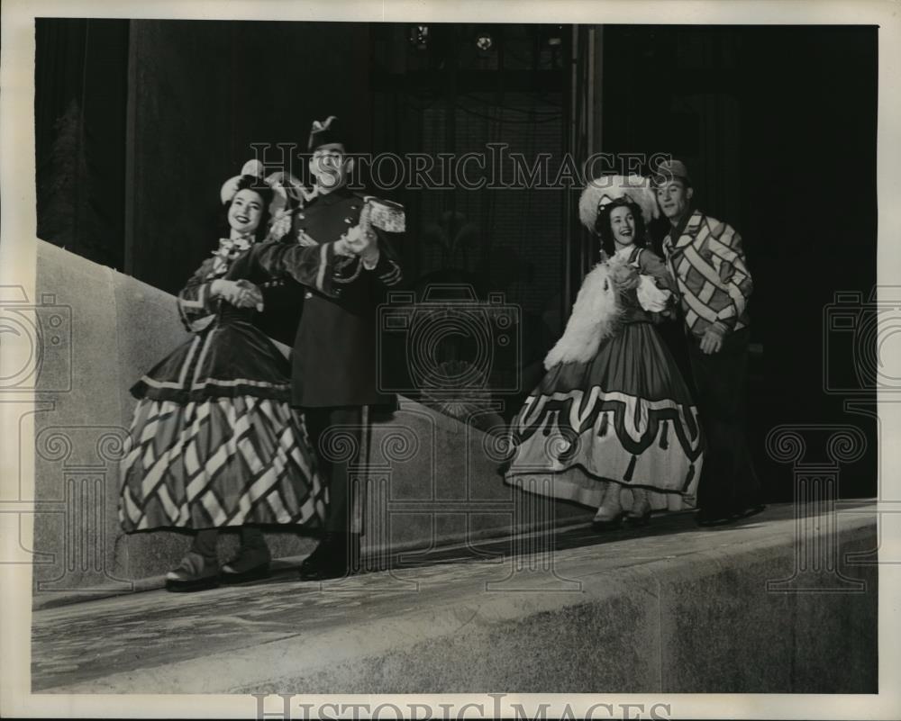 1940 Press Photo New York Two Couple entertain in costume NYC - neny15075 - Historic Images