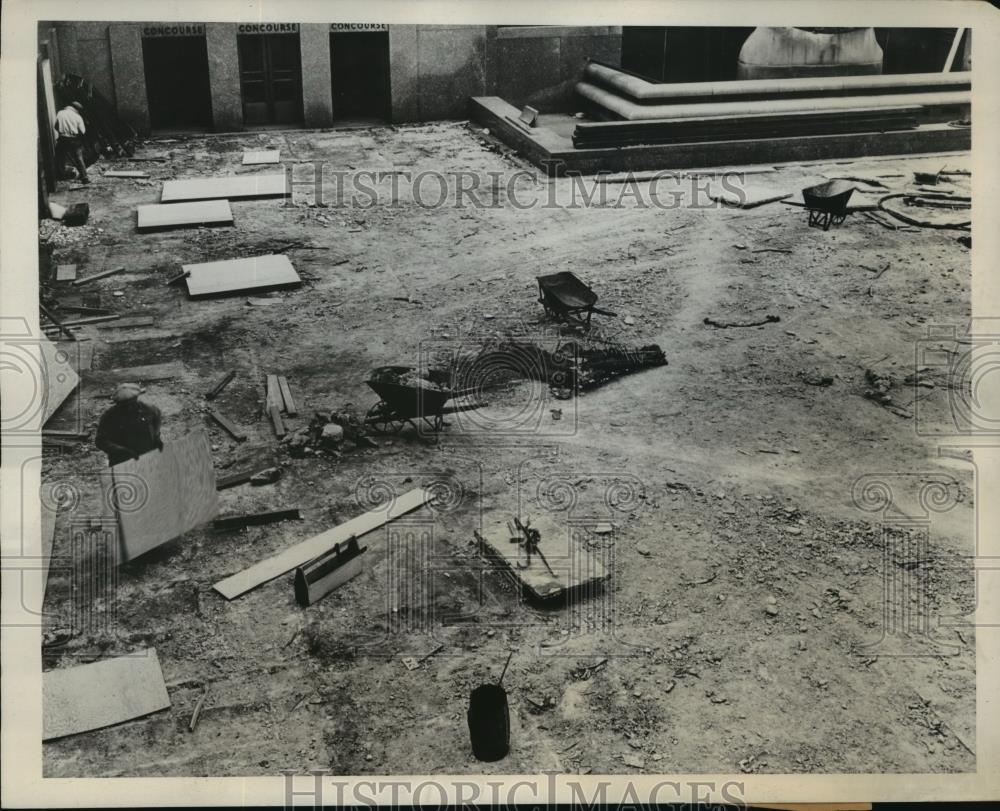 1940 Press Photo New York Rockefeller Center Plaza Construction NYC - neny15668 - Historic Images