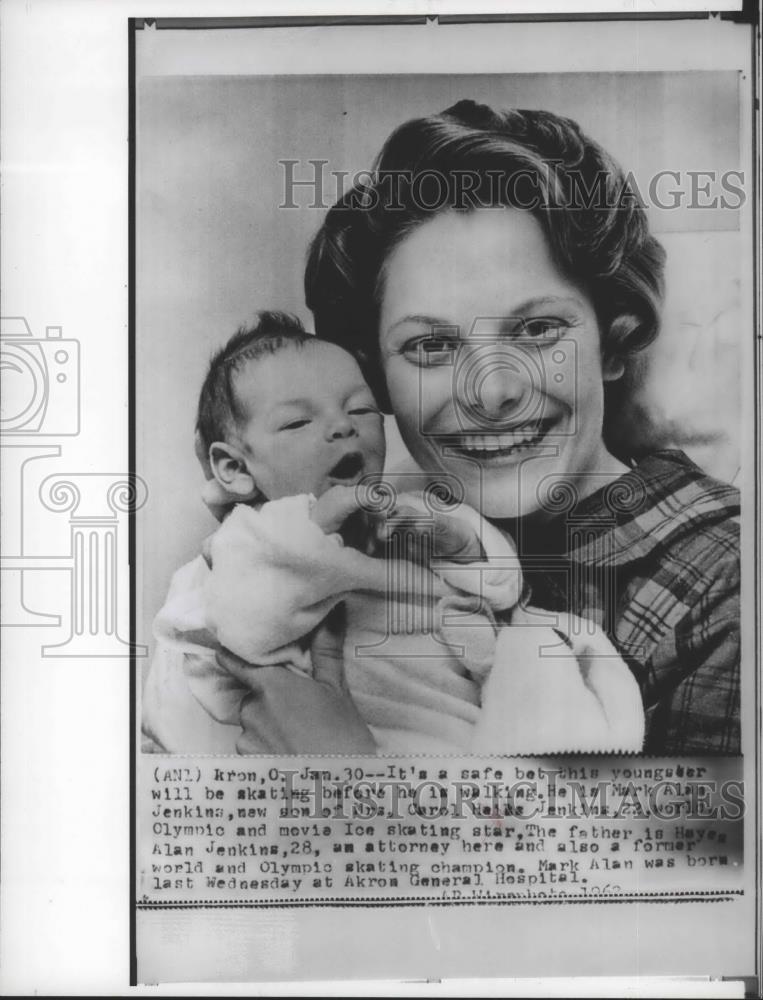 1962 Press Photo Mark Alan Jenkins, son of Carol Heiss Jenkins, Ice Skater - Historic Images